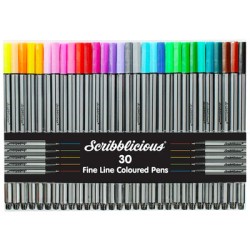 Scribblicious Fine Line Coloured Pens – Pack Of 30