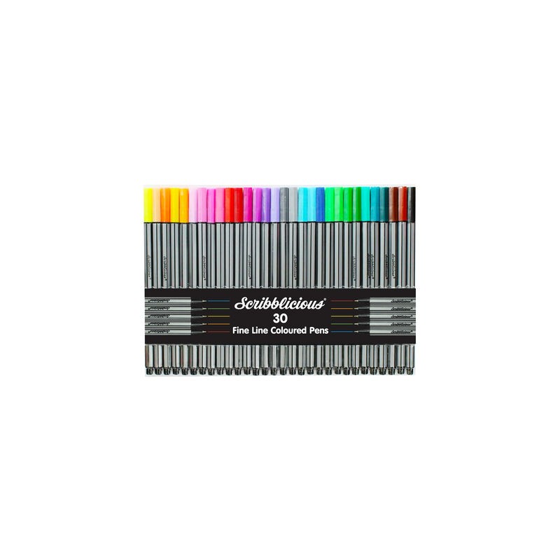 Scribblicious Fine Line Coloured Pens - Pack of 30 From 6.00 GBP