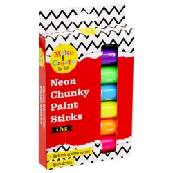 Neon Poster Paint Sticks – 6 Pack